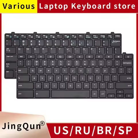 Original US English Laptop Keyboard For Dell Chromebook 11 3180 3189 3190 3191 Latitude 3380 E3380 P