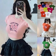 BEAUTIFUL WOMEN'S CROPTOP T-SHIRT, SUPER FLOORABLE, PRINTED NUMBER 09 CR 09