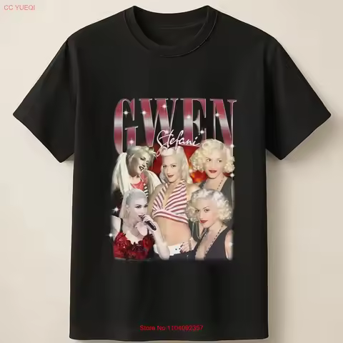 Gwen Stefani Performance Collage With Iconic Red Outfits T Shirt vintage Washed Breathable Soft grap