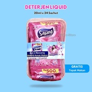 Detergent Sayang Cair 20ml X 24 Sachet Free Tepak Makan