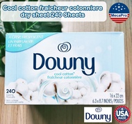 Downy® Cool cotton fraicheur cotonniere dry sheet 240 Sheets แผ่นหอม อบผ้า ดาวน์นี่ คลู คอตตอน Fabri