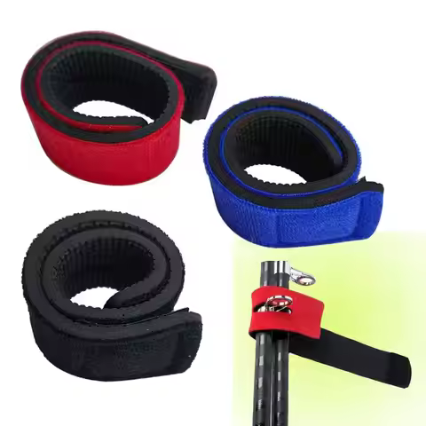 5 Piece Fishing Rod Tie Holder Strap Fishing Rod Carry Strap Elastic Adjustable Tackle Wrap Band Hol