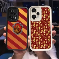 O-66 Cute Hogwarts Casing for Xiaomi Redmi 13 POCO F6 F5 X5 Turbo 3 5G Black and White