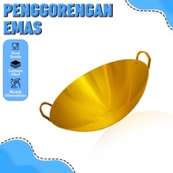 Non-Stick Frying Pan Premium Gold Frying Pan Thick Wok Holder Non-Stick Frying Pan Wok Pan Size 24CM