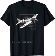 A6M Zero - Japanese Fighter Planes Cotton Tshirt Graphic Oversized T-shirt Summer Men's Clothing