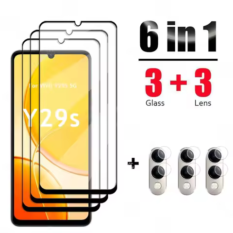 6 In 1 For VIVO Y29S Glass Tempered Glass VIVO Y29S 5G Glass Screen Protector Camera Film VIVO Y29S 