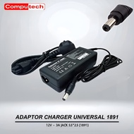 Universal Adapter for Led Monitor 12V Lcd/ - 3A jack 5.5*2.5 (1891)