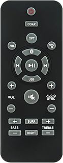 996580004176 Replacement Soundbar Remote Control Commander Compatible with Philips Sound Bar Speakers HTL1177B/F7 HTL1177B HTL1170B/F7 HTL1170B