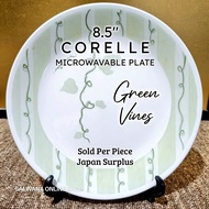 8.5" CORELLE USA GREEN VINES MICROWAVABLE PLATE 1PC • JAPAN SURPLUS