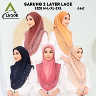Last Stock Tudung Sarung 2 & 3 Layer Sulam Batu size M & XL