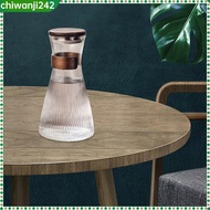[chiwanji242] Tea Pitcher Jug with Walnut Lid 1.5L Cool Boiled Water Jug Water Bottle for Hot
