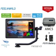 FEELWORLD FW568 V3 Upgrade 6 Inch Camera Field Monitor with 4k HDMI Ultra Bright Screen 3D Lut Small