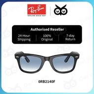 【100% Original】Ray-Ban Shades for Men Blue Gradient 0RB2140F 901, Size 54mm Wayfarer Square Frame Su