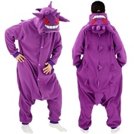 Gengar Pokemon Character Overall Kigurumi Onesie Pajamas Sleepwear Costume (Adult/ Kids Unisex)