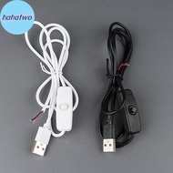 ha 5V Switch Power Supply Wire 1M/1.5M USB Male To 2 Core Connection Cable 501 Button ON OFF 2A For 