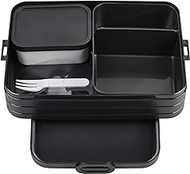 Mepal – Bento Lunchbox Take A Break Large – Lunch Box With Bento Box – Lunch Box For Sandwiches, Small Snacks &amp; Left Overs – Snack &amp; Lunch - 1500 ml - Nordic Black