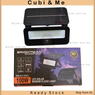 C&M Lampu Solar Sensor LED 100W Brightman 3 Warna Cahaya | Brightman 100W LED Solar Flood Light