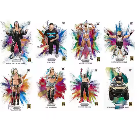 2024 Panini Prizm Wwe Cm Punk Characters Jade Cargill Liv Morgan Peyton Manning Fan Collector Cards 