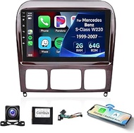[4+64G] Car Stereo for Mercedes Benz S-Class W220 S280 S320 S350 S400 S430 S500 S600 S55 AMG 1999-20