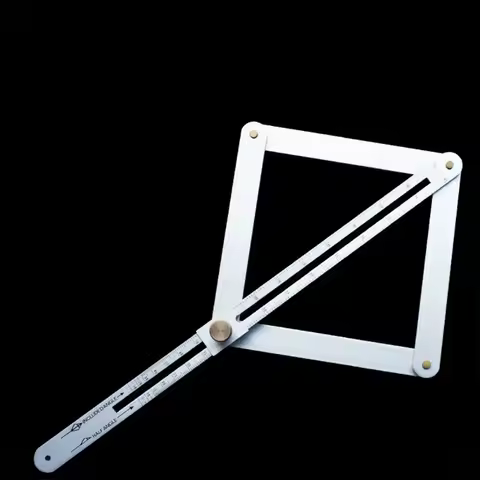 Aluminum Alloy Angle Diagonal Measuring Tool Silver Adjustable Durable Anti-Oxidation Strong Metal B