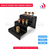 3-Tier Acrylic Figure Stand 2mm Black/ White