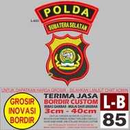 LB 85 EMBROIDERED PATCH WITH SOUTH SUMATRA POLDA LOGO - GIB REVIEW/TESTIMONI