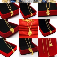 Explosion fashion pendant necklace female 916 real gold clavicle chain gold jewelry gold necklace in stock