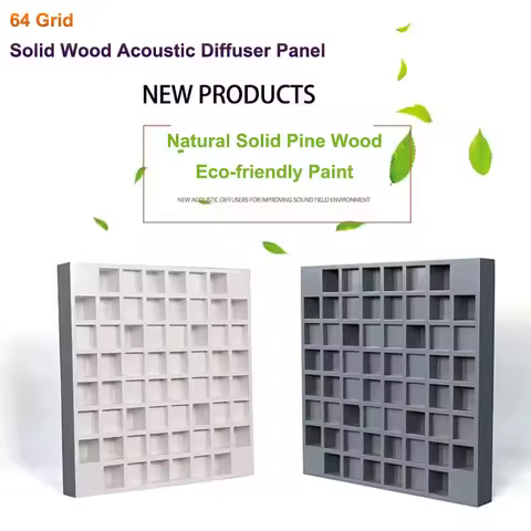 QRD Wooden Acoustic Diffuser Panels 60x60x7cm Room Sound Treatment for Home Studio,Theaters,Concert 