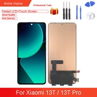 Xiaomi หน้าจอ LCD สำหรับ AMOLED ใหม่ของแท้6.67นิ้ว13T/13T Pro ชิ้นส่วนประกอบดิจิไทเซอร์หน้าจอสัมผัสอ