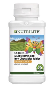Amway Nutrilite Children Multivitamin and Iron Chewables Tablet - 100 tab
