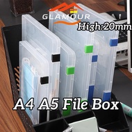 [SG] A4  File Box Folder Document Transparent Storage Box File Waterproof Storage Document Box Paper