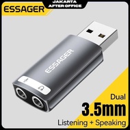 ESSAGER USB Sound Card External OTG Portable AUX 3.5mm - ES-OTG21
