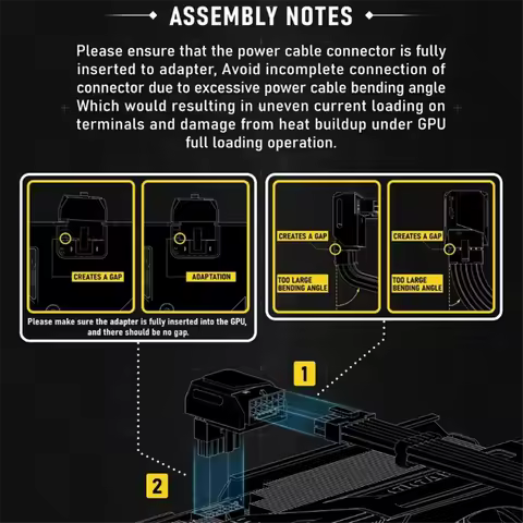 #740J 600W 12+4pin PCIe 5.0 Adapter for RTX 3090Ti 4070Ti 4080 RVS Black (Black)