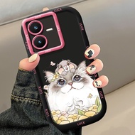 Case For VIVO Y22 Y22s Shockproof Silicone Cat Phone
