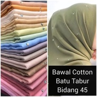 Bawal cotton batu tabur 45" part03 Square Tudung Jilbab