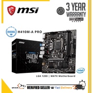 MSI H410M-A PRO INTEL DDR4 SOCKET 1200 MOTHERBOARD