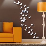 Butterfly Soft Mirror NordicinsWind Mirror3dThree-Dimensional Wall Stickers Living Room Bedroom Cozy Decorations Wall La