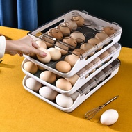 New Automatic Rolling Egg Box Kitchen Items Refrigerator Storage Organizer Household Transparent Dra