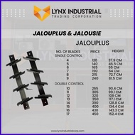 ▨ ╰ ─ Jalousie Jalouplus 12 Blades for Louver Window 1 Pair