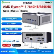 SZBOX MINI PC R7 7840HS R7 8845HS Windows 11 Pro DDR5 5600Mhz PCIe4.0 Nvme SSD WIFI6 BT5.2 Gaming PC