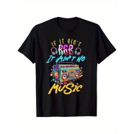 SZH Retro 80s 80s 90s Graffiti T-Shirt - Vintage Boombox Graphic Tee with If It Aint R&B It Aint No