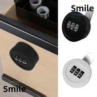 SMILE Password Lock, Zinc Alloy 3 Digital Code Combination Lock,  Furniture Anti-theft Hardware Drawer Lock Cupboard Drawer
