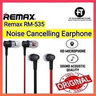 REMAX RM-535 Earphone Bass Earphone Noise Cancelling Earphone Remax In Ear Earphone With Mic Wired E