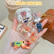 【rising star】For HOCO EW50/51 Case Casing Soft Silicone Summer Style Cartoon Earphone Case Cover