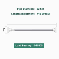 {SG} Stainless Steel Extendable Rod Punch-free Household Curtain Rod / Wardrobe Support Rod / Telescopic Rod