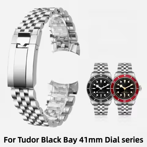 20mm/21mm/22mm Jubilee Watchband For TUDOR Black Bay M7941A 41mm Black Bay 58 Men's Curved End Stain