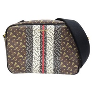 棕/黑色 PVC塗層帆布 TB Monogram Stripe 相機包 肩背包【BURBERRY 巴寶莉】 8021661