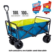 RD Stock🔥7 Inch Outdoor Utility Wagon Camping Cart, Household Shopping Cart, Portable Foldable Troll