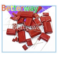 10PCS 63V 100V 250V 400V 450V 630V 2000V CBB Polypropylene film capacitor 101 103 104 105 125J 221 2