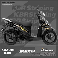 ADDRESS 110 striping ADDRESS 110 SUZUKI motorbike sticker, Racing D-08 TRANSPARENT variation sticker